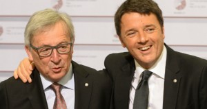 Juncker, renzi, polemiche