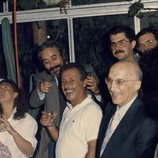 Caponnetto, Borsellino e Falcone ad una festa nel 1986