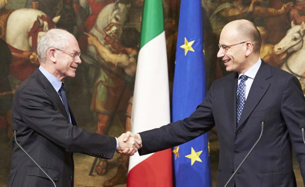 Van Rompuy e Letta a Roma - ph. European Council 