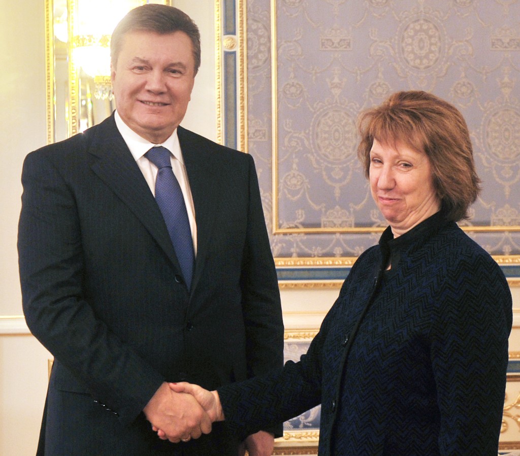 L'incontro tra Viktor Yanukovych e Catherine Ashton durante la missione dell'Alto rappresentante in Ucraina - ph. European Commission
