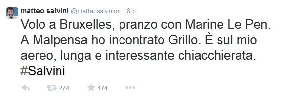 Salvini tweet Grillo