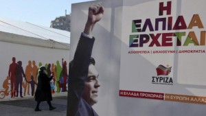 Manifesti elettorali di Syriza in Grecia