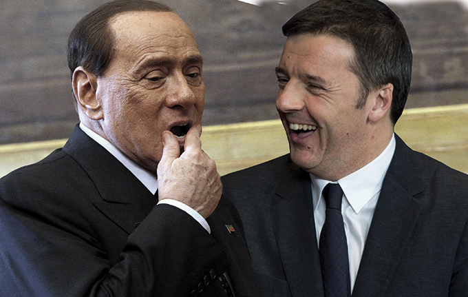 Berlusconi Renzi maggioranza
