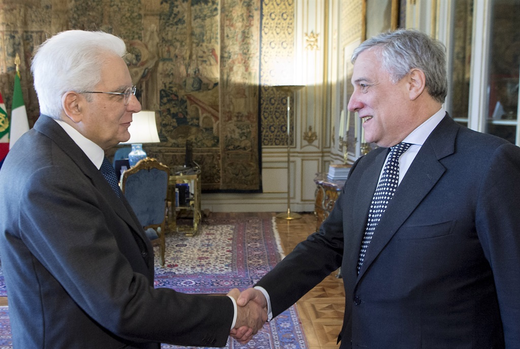 Il presidente della Repubblica, Sergio Mattarella, riceve quello del Parlamento europeo, Antonio tajani (Fonte: Quirinale)