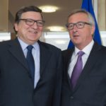 José Manuel Barroso, on the left, and Jean-Claude Juncker