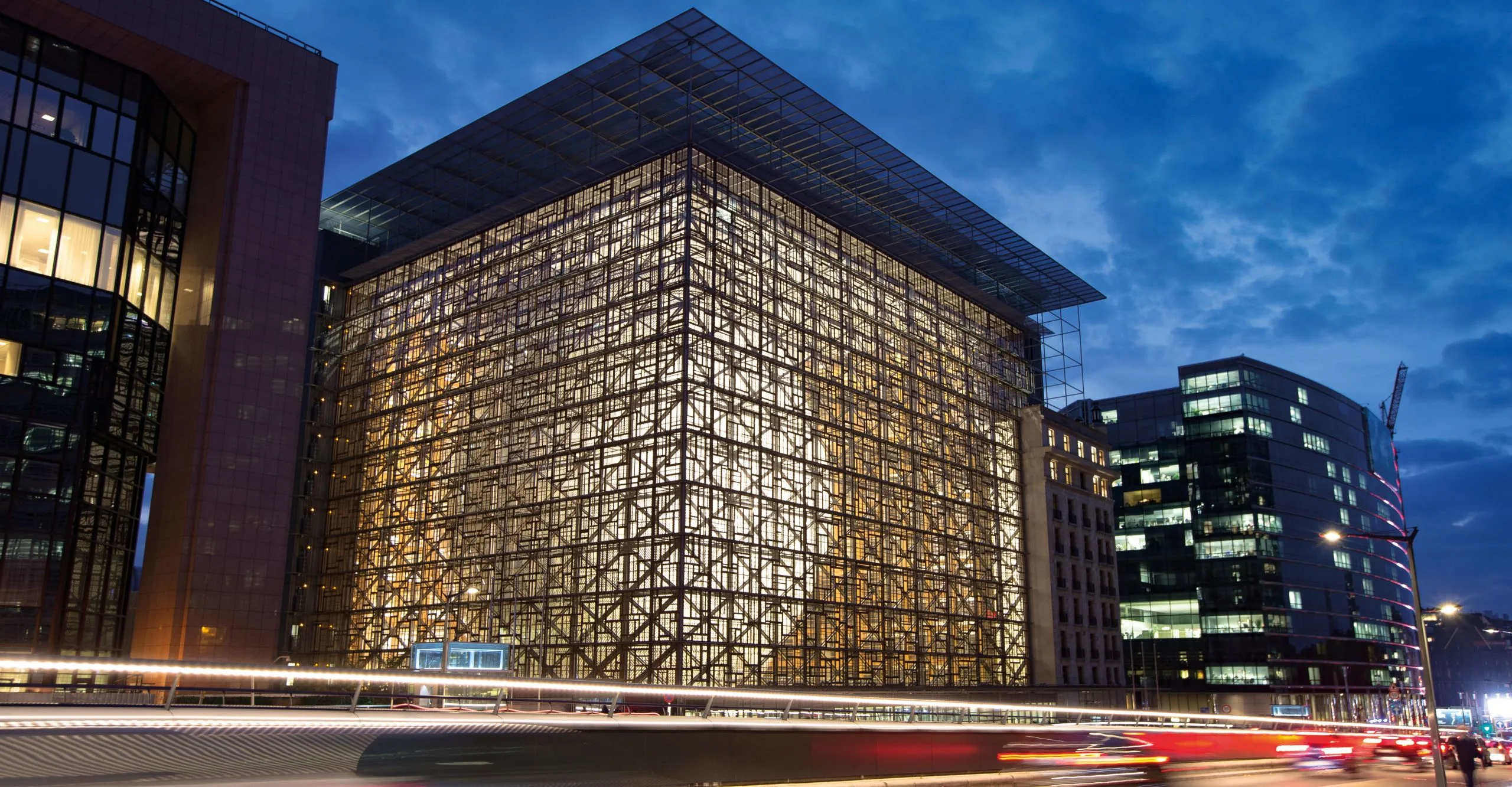 L'Europa building, sede delle riunioni dei capi di Stato e di governo dell'UE