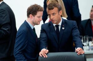 Clément Beanue e Emmanuel Macron