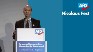 Nicolaus Fest, europarlamentare di AfD, partito alleato della Lega in Parlamento europeo