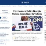 Le Soir Meloni Elezioni Italia