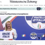 Suddeutsche Zeitung Meloni Elezioni Italia