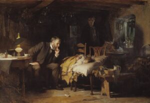 Luke Fildes, "il dottore" (olio su tela, 1891). La Corte Ue stabilisce che un immigrato, anche se irregolare, non può essere espulso se affetto da malattie gravi senza le valutazioni di salute del caso