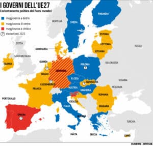 Gobiernos de países de la UE Derecha Izquierda 10/03/2023
