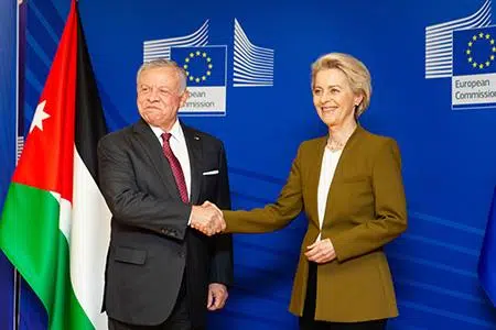 Re giordania e von der leyen