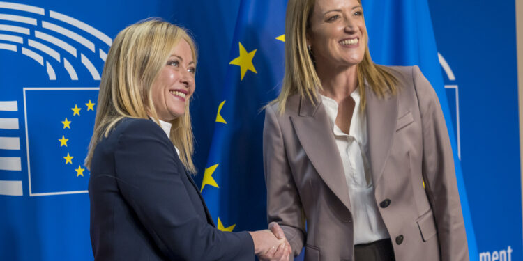 Giorgia Meloni Roberta Metsola