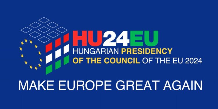 Logo presidenza ungherese del Consiglio europeo