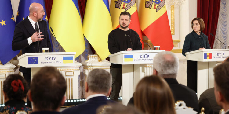 Charles Michel Maia Sandu Volodymyr Zelensky