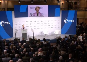 La presidente della Commissione europea, Ursula von der Leyen, alla conferenza internazionale sulla sicurezza [Monaco, 15 febbraio 2025]