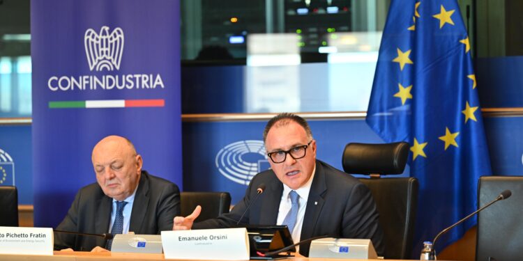 il ministro Pichetto Fratin e il presidente di Confindustria Emanuele Orsini