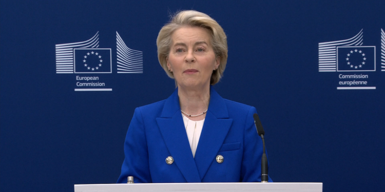 Ursula von der Leyen (Foto tratta da un video del Parlamento europeo)