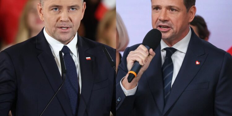 I candidati alla presidenza Karol Nawrocki e Rafał Trzaskowski (Foto: