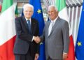 Il presidente della Repubblica, Sergio Mattarella (sinistra), con il presidente del Consiglio Europeo, Antonio Costa [Bruxelles, 20 maggio 2025. Foto: Quirinale]