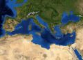 Il bacino del mar Mediterraneo [foto: Wikimedia Commons]