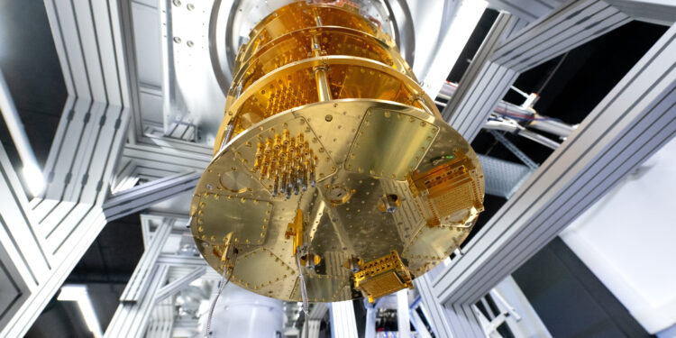Un computer quantico della start-up tedesca IQM (Photo by SVEN HOPPE / dpa Picture-Alliance via AFP)