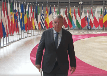 Lars Lokke Rasmussen, ministro degli Esteri e per il commercio della Danimarca [Bruxelles, 14 luglio 2025]