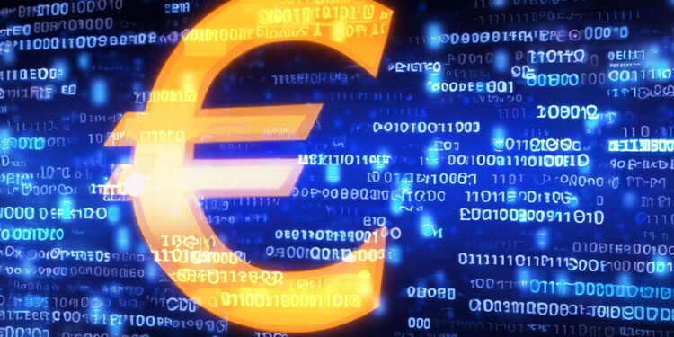 EURO DIGITALE ECONOMIA SOLDI FINANZA MONETA VIRTUALE GENARATE AI IA VALUTA PAGAMENTO