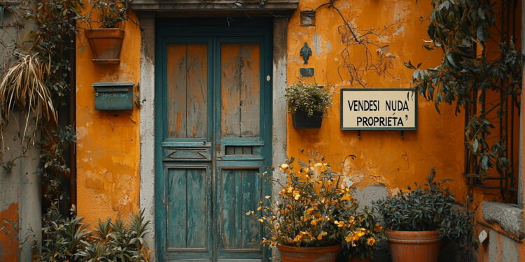 VENDESI NUDA PROPIETA' CASA APPARTAMENTI CASE VENDITA CARTELLO GENERATE AI IA