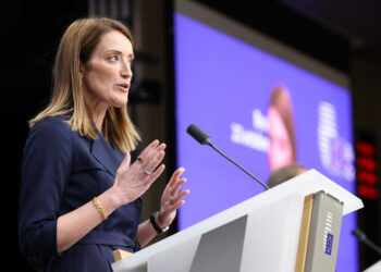 La presidente del Parlamento europeo, Roberta Metsola [Bruxelles, 23 ottobre 2025 Foto: European Council]