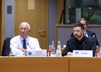 Il presidente ucraino, Volodymyr Zelensky, al vertice del Consiglio europeo [Bruxelles, 23 ottobre 2025. Foto: European Council]