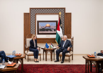 Kaja-kallas, Vice-president of the European commission meeting with Mohammad Mustafa the Prime Minister of the state of palestine, Ramallah, Monday the 24 of March 2025, of Photo by Afif H. Amireh