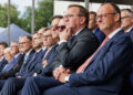 Boris Pistorius ministro federale della difesa e Friedrich Merz cancelliere federale tedesco durante la cerimonia del settantesimo anniversario dell'adesione della Repubblica federale di Germania alla Nato
(Fonte: Imagoeconomica)