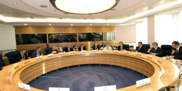 Sala riunione della BCE [foto: Carlo Carino/imagoeconomica]