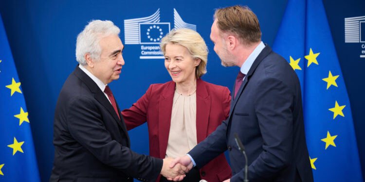 Fatih Birol, Ursula von der Leyen and Dan Jørgensen