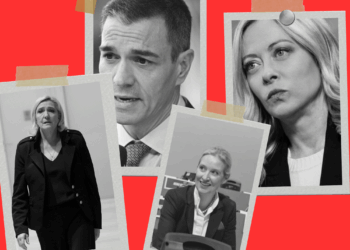 Da sinistra a destra: Marine Le Pen (Francia), Pedro Sanchez (Spagna), Alice Weidel (Germania), Giorgia Meloni (Italia)