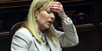 Roma, Italia - 17 dicembre 2025: La presidente del consiglio dei ministri italiano Giorgia Meloni interviene alla camera dei deputati con le comunicazioni in vista del consiglio europeo a Bruxelles il 18 e 19 dicembre [foto: IPA agency]