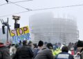 protest against the free trade agreement between the European Union and the Mercosur countries, in Strasbourg, France on January 21, 2026. Mercosur, the European Parliament votes in favor of referring the matter to the Court of Justice of the European Union to verify the legality of the agreement between the European Union (EU) and Mercosur. January 21, 2026, Strasbourg, Eastern France. Photo by Nicolas Roses/ABACAPRESS.COM