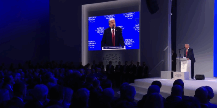 Il presidente degli Stati Uniti, Donald Trump, al Wold Economic Forum [Davos, 21 gennaio 2026]