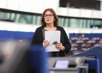 La commissaria UE per il Mediterraneo, Dubravka Suica, al Parlamento europeo
