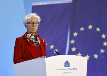 La presidente della BCE, Christine Lagarde [Francoforte,16 marzo 2023. Foto: IPA agency]