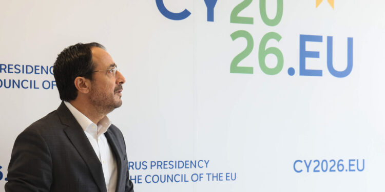 Πρόεδρος της Δημοκρατίας ‒ Επίσκεψη στο Συνεδριακό Κέντρο Φιλοξενία Συνεδριακό Κέντρο Φιλοξενία, Λευκωσία, Κύπρος Ο Πρόεδρος της Δημοκρατίας κ. Νίκος Χριστοδουλίδης στις εγκαταστάσεις του Συνεδριακού Κέντρου Φιλοξενία, όπου θα φιλοξενηθεί μεγάλο μέρος των εκδηλώσεων και δραστηριοτήτων της Κυπριακής Προεδρίας του Συμβουλίου της Ευρωπαϊκής Ένωσης (ΕΕ). // President of the Republic of Cyprus – Visit to Filoxenia Conference Centre Filoxenia Conference Centre, Lefkosia, Cyprus The President of the Republic of Cyprus, Mr Nikos Christodoulides, at the facilities of Filoxenia Conference Centre, where a number of events and activities of the Cyprus Presidency of the Council of the European Union (EU) will be hosted.