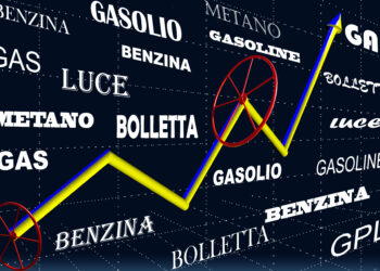 CARO ENERGIA GRAFICO GAS METANO BENZINA AUMENTI ECONOMIA FINANZA BOLLETTE LUCE