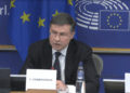 Il commissario per l'Economia, Valdis Dombrovskis, in commissione Giuridica [Bruxelles, 24 marzo 2025]