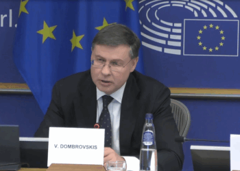 Il commissario per l'Economia, Valdis Dombrovskis, in commissione Giuridica [Bruxelles, 24 marzo 2025]