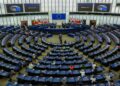 L'aula del Parlamento europeo nella sede di Strasburgo. Fonte: Copyright: Â© European Union 2021 - Source : Parlamento europeo