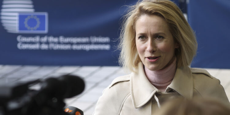 L'Alta rappresentante UE per la Politica estera e di sicurezza, Kaja Kallas, al suo arrivo al Consiglio Affari esteri a Lussemburgo, 21 aprile 2026. Fonte: Consiglio UE