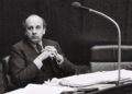 Etienne Davignon during a session of the European Parliament in 1977 (Photo: European Parliament)