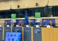 Un'immagine dell'iniziativa di APRE al Parlamento europeo (21 aprile 2026). Fonte: APRE